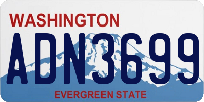 WA license plate ADN3699