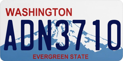 WA license plate ADN3710
