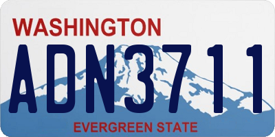 WA license plate ADN3711