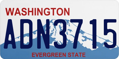 WA license plate ADN3715