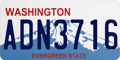 WA license plate ADN3716