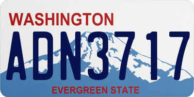 WA license plate ADN3717