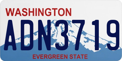 WA license plate ADN3719