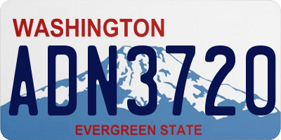 WA license plate ADN3720
