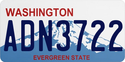 WA license plate ADN3722