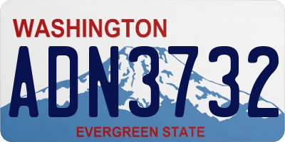 WA license plate ADN3732