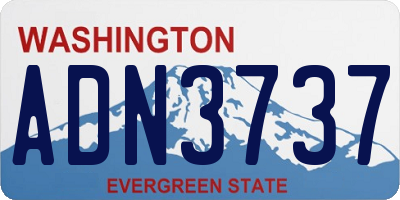 WA license plate ADN3737