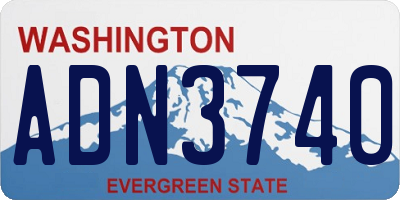 WA license plate ADN3740