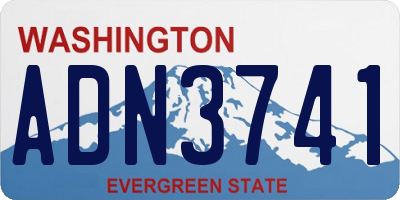 WA license plate ADN3741