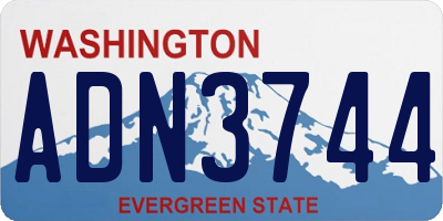 WA license plate ADN3744