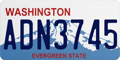 WA license plate ADN3745
