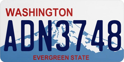 WA license plate ADN3748