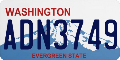 WA license plate ADN3749