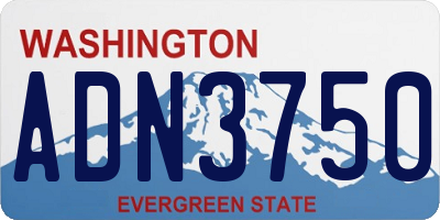 WA license plate ADN3750