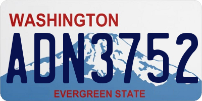 WA license plate ADN3752