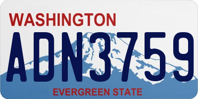WA license plate ADN3759