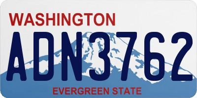 WA license plate ADN3762