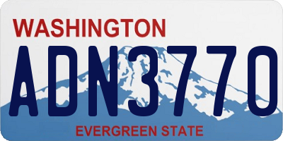 WA license plate ADN3770
