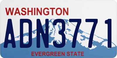 WA license plate ADN3771