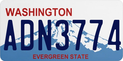 WA license plate ADN3774