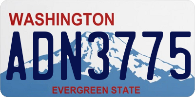 WA license plate ADN3775