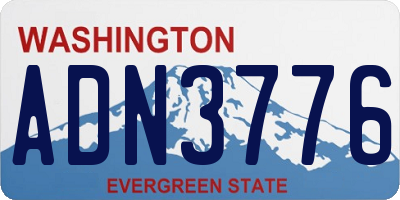 WA license plate ADN3776