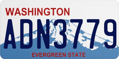 WA license plate ADN3779
