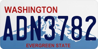 WA license plate ADN3782