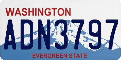 WA license plate ADN3797