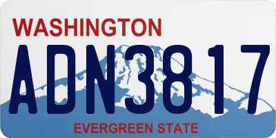 WA license plate ADN3817