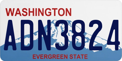 WA license plate ADN3824