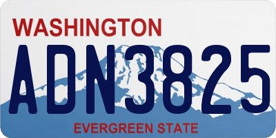WA license plate ADN3825