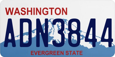WA license plate ADN3844