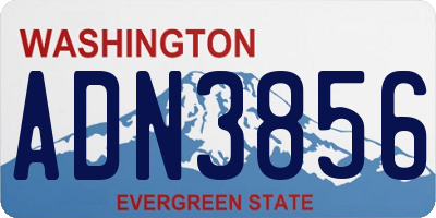WA license plate ADN3856