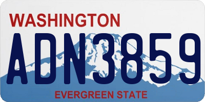 WA license plate ADN3859