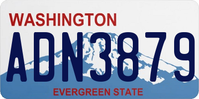 WA license plate ADN3879