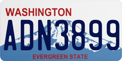 WA license plate ADN3899