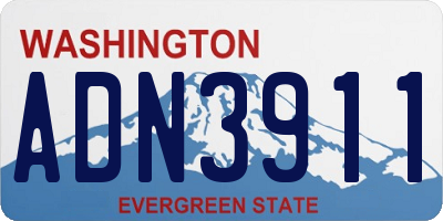 WA license plate ADN3911