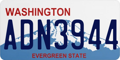 WA license plate ADN3944