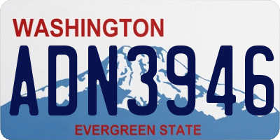 WA license plate ADN3946