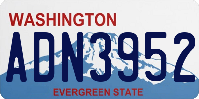 WA license plate ADN3952