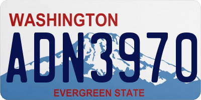 WA license plate ADN3970