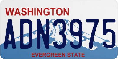 WA license plate ADN3975