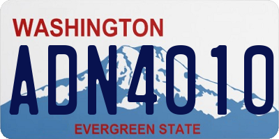 WA license plate ADN4010