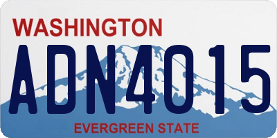 WA license plate ADN4015