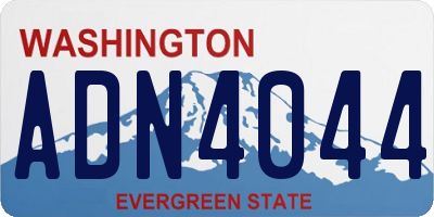 WA license plate ADN4044