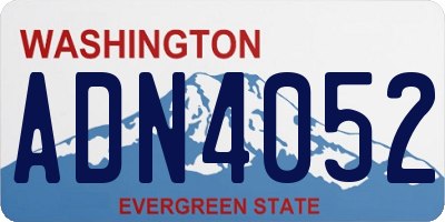 WA license plate ADN4052