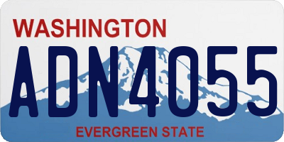 WA license plate ADN4055