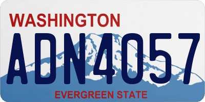 WA license plate ADN4057