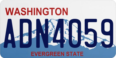 WA license plate ADN4059